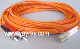 Multimode Duplex LC ST Fiber Optic Patch Cable