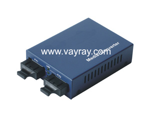 Multimode to single mode fiber optic media converter 